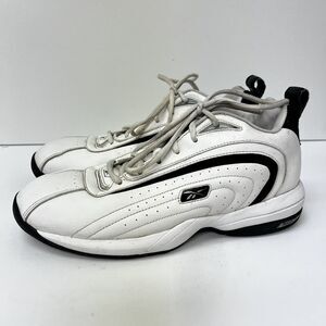 Reebok Men's Pivot II Low Basketball Shoe Black White Size 10 Y2K dad shoes